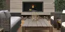 Image of installed Panoramic Porcelain Surfaces Opal Travertine Grey Porcelain countertops