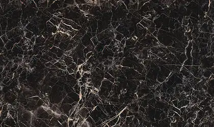 Image of installed Panoramic Porcelain Surfaces Onyx Galaxy Black Porcelain countertops