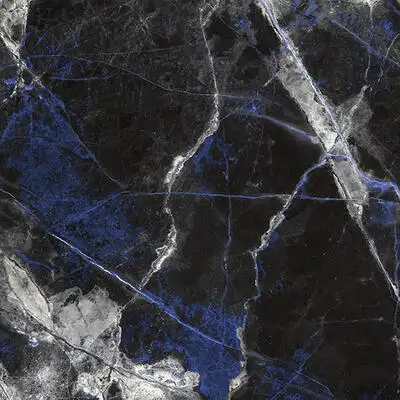 Closeup image of Panoramic Porcelain Surfaces Imperial Status Black Porcelain countertop slab