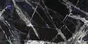 Image of installed Panoramic Porcelain Surfaces Imperial Status Black Porcelain countertops