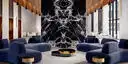 Image of installed Panoramic Porcelain Surfaces Imperial Status Black Porcelain countertops