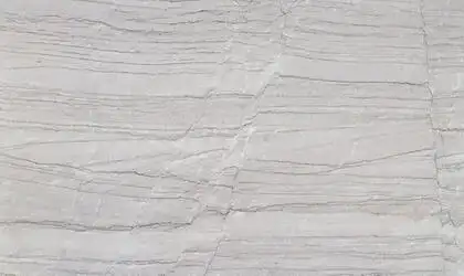 Image of installed Pegasus White Grey Quartzite countertops