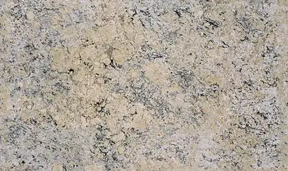 Image of installed White Ice Beige Granite countertops