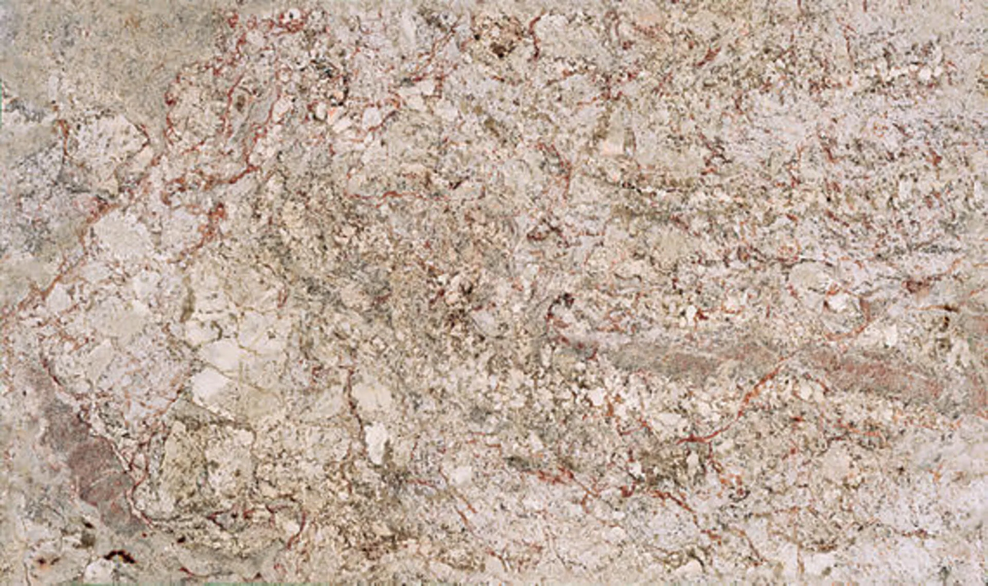 Image of installed White Spring Cream Granite countertops
