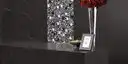 Image of installed ONE Quartz Surfaces Broadway Black Black Quartz countertops