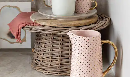 Image of installed Taj Mahal Cream Quartzite countertops