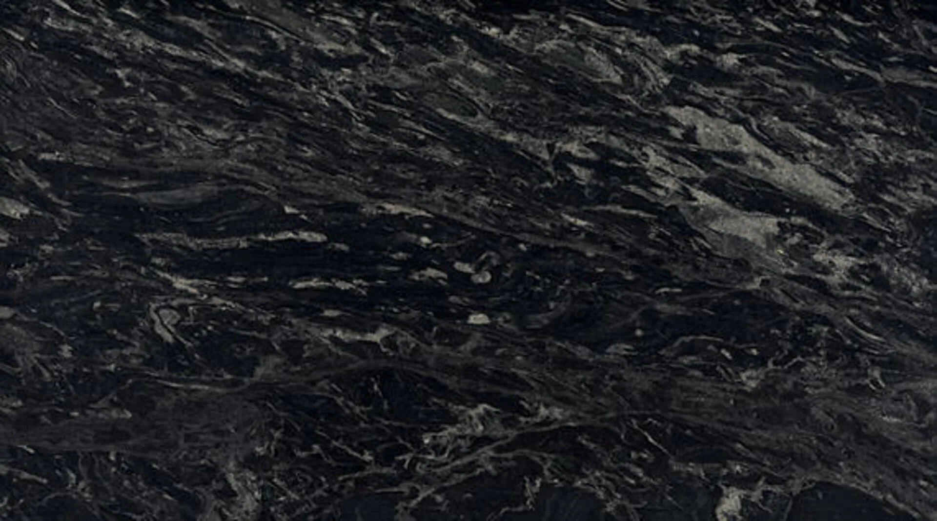 Image of installed Arabian Nights Black Granite countertops