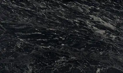 Image of installed Arabian Nights Black Granite countertops
