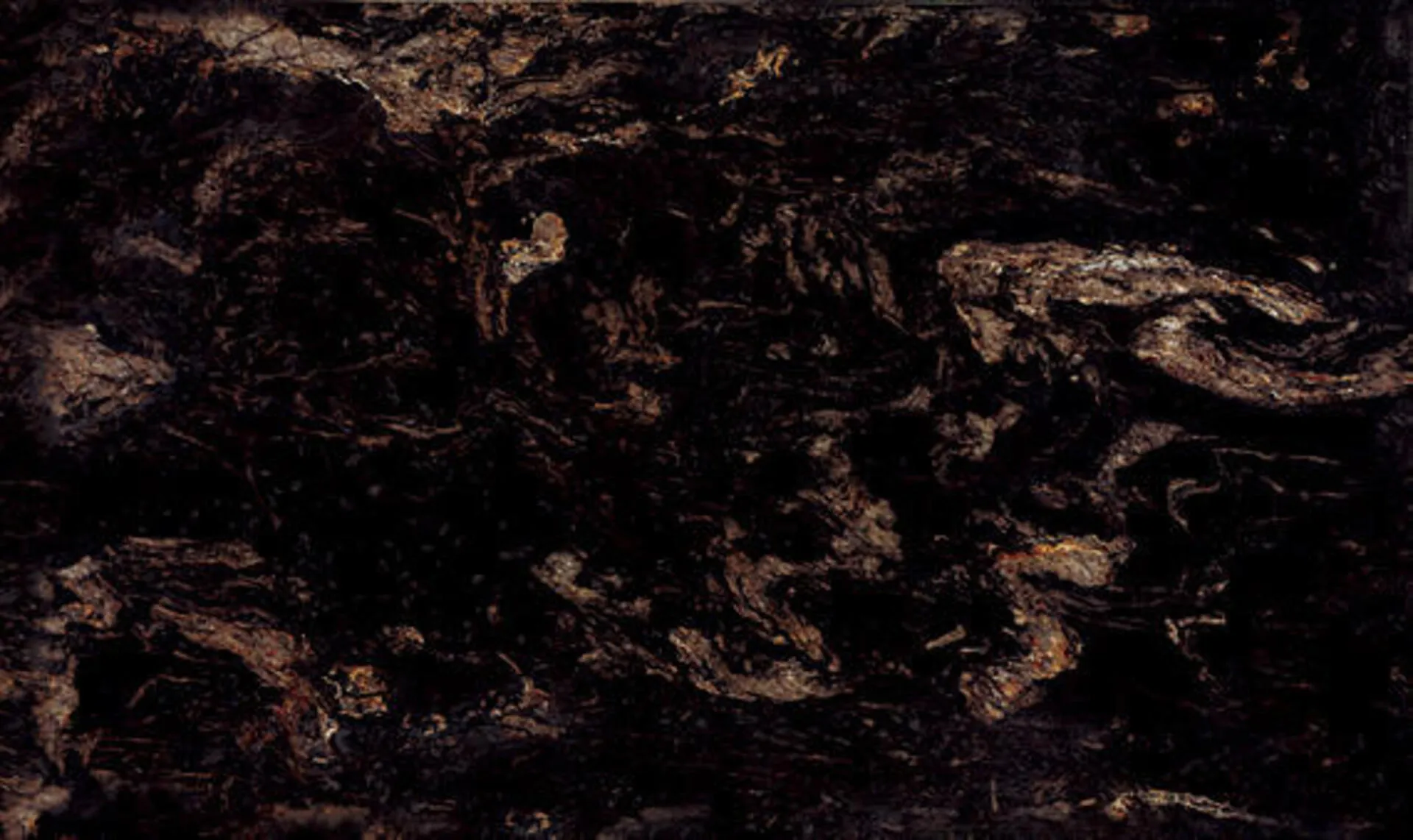 Image of installed Tambora Tide Black Granite countertops