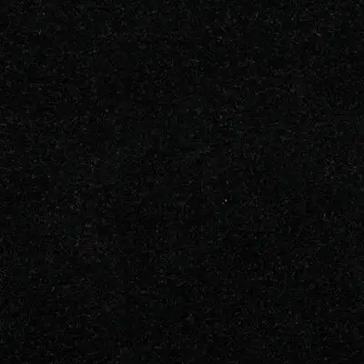 Image of installed Black Pearl Black Granite countertops