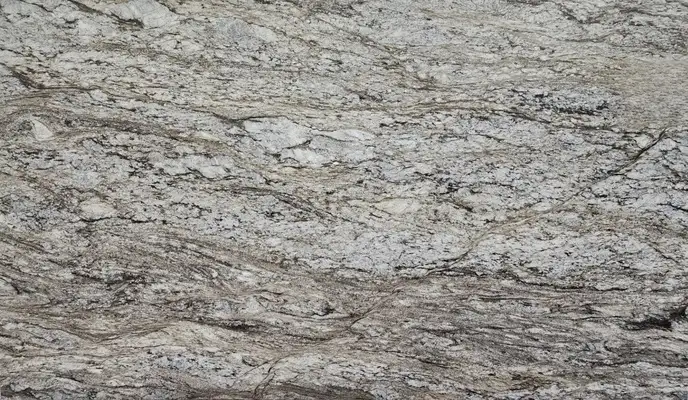 Closeup image of Blue Dunes Grey Granite countertop slab