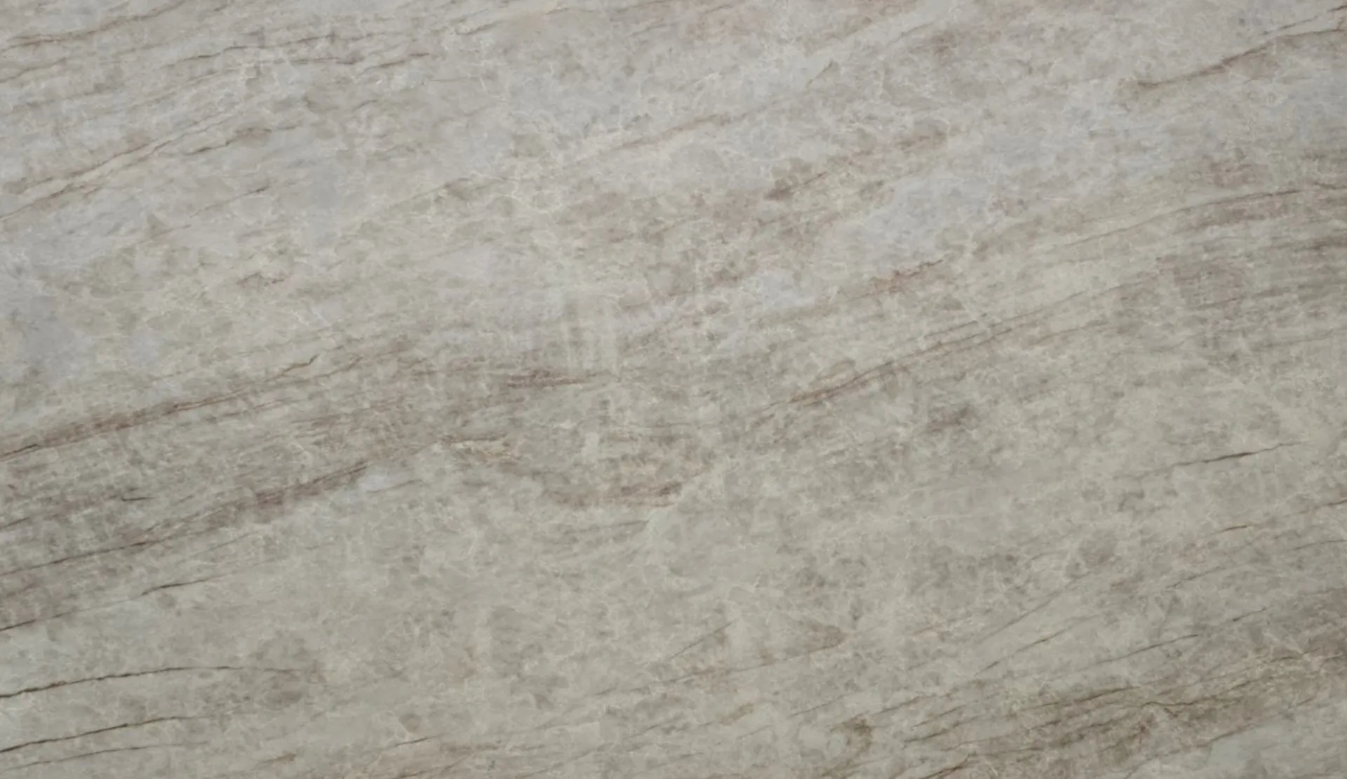 Closeup image of CRS Quartz Perla Mirage Super Jumbo Grey Quartz countertop slab