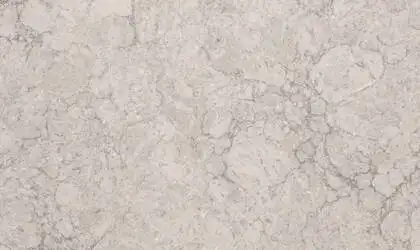 Closeup image of Viatera Encore Grey Quartz countertop slab