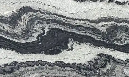 Closeup image of Mercury Grey Marble countertop slab