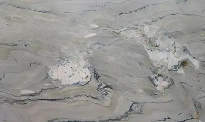 Closeup image of Fantasy Macaubas Grey Quartzite countertop slab