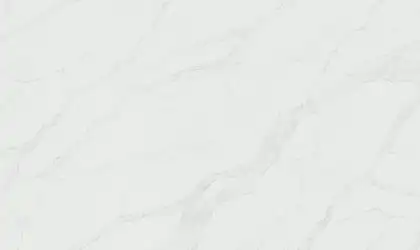 Closeup image of Q Quartz Calacatta Vernello White Quartz countertop slab