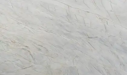 Closeup image of Picasso White Quartzite countertop slab Stone Countertop