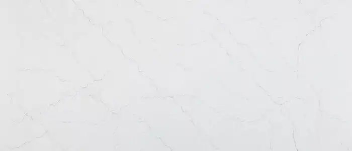 Closeup image of Q Quartz Calacatta Miraggio Duo Honed White Quartz countertop slab