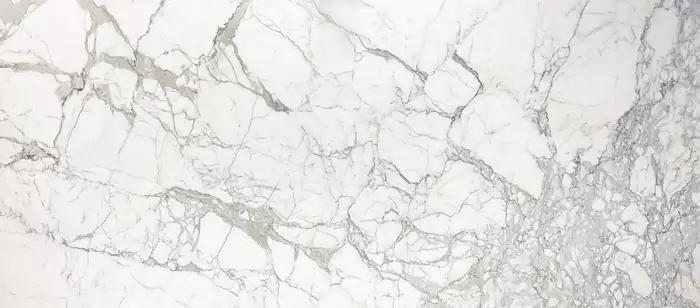 Closeup image of Calacatta Oro White Marble countertop slab