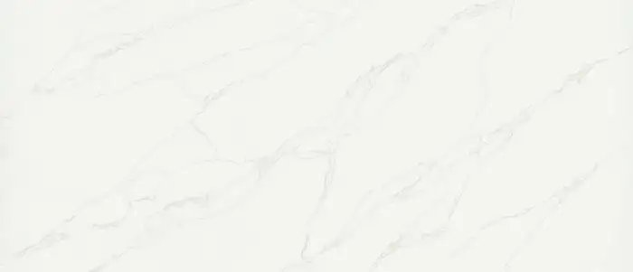 Image of Q Quartz Calacatta Rivessa White Quartz countertop slab