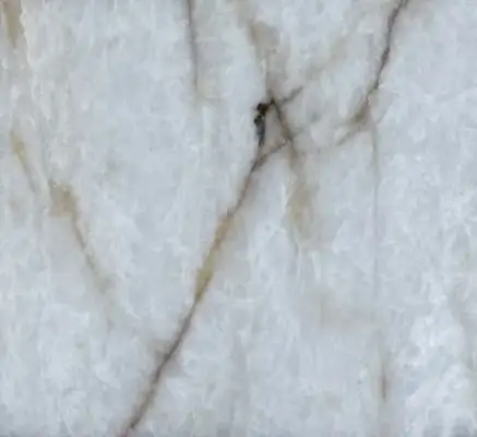 Closeup image of Crystallo Lumix White Quartzite countertop slab