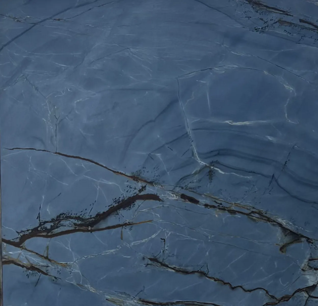 Image of Blue Cascade Blue Quartzite countertop slab