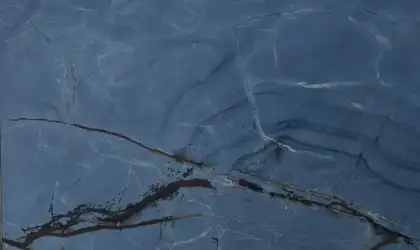 Image of Blue Cascade Blue Quartzite countertop slab
