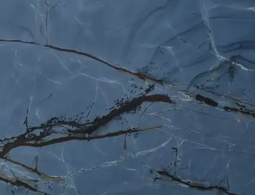 Closeup image of Blue Cascade Blue Quartzite countertop slab