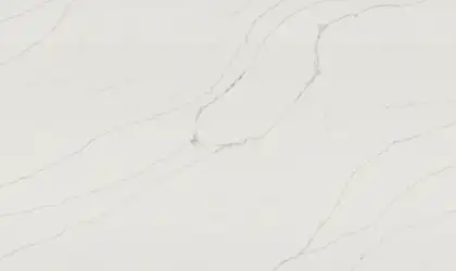 Image of Q Quartz Calacatta Dante White Quartz countertop slab