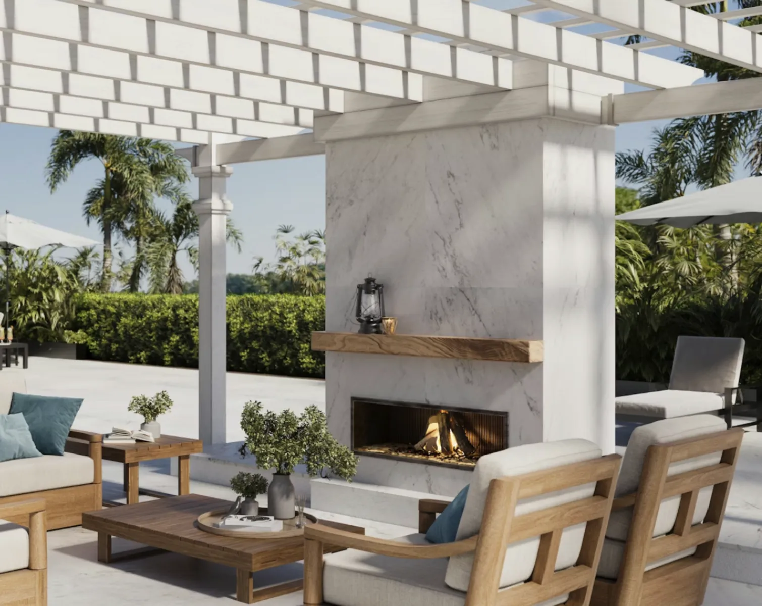 Image of installed Dekton Marina White Quartz countertops