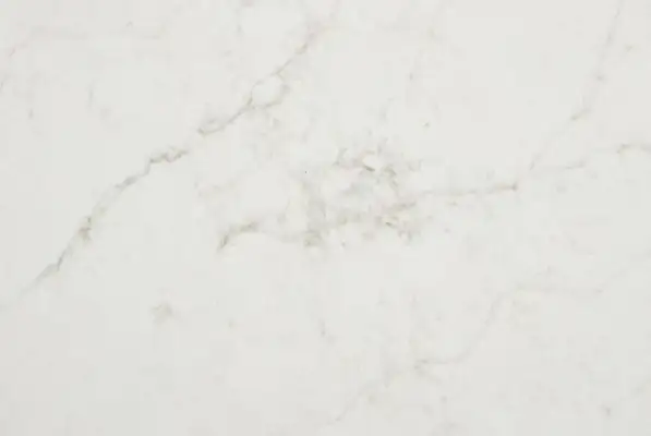Closeup image of Della Terra Hana Sky White Quartz countertop slab