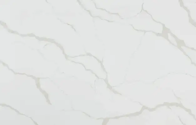 Image of Della Terra Ripieno White Quartz countertop slab