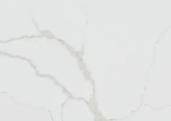 Closeup image of Della Terra Ripieno White Quartz countertop slab