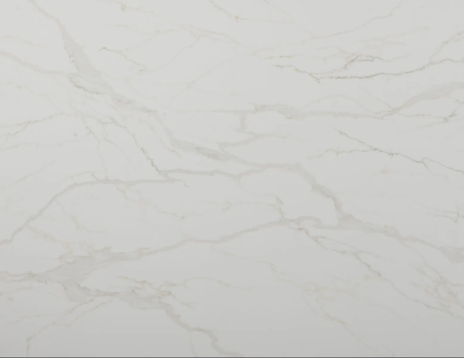 Closeup image of Calacatta Caramella White Quartz countertop slab