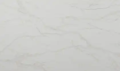 Closeup image of Calacatta Caramella White Quartz countertop slab Stone Countertop