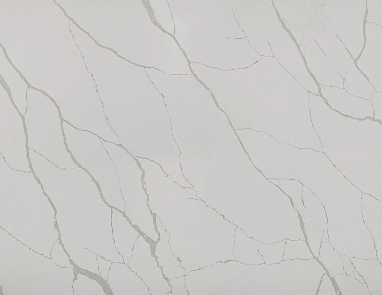 Closeup image of Calacatta Da Vinci White Quartz countertop slab