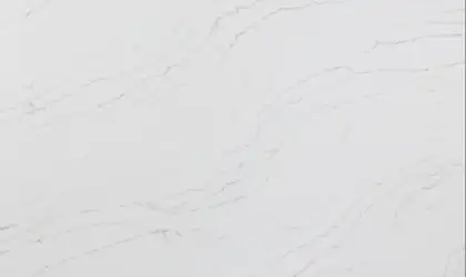 Closeup image of Calacatta Dante White Quartz countertop slab Stone Countertop