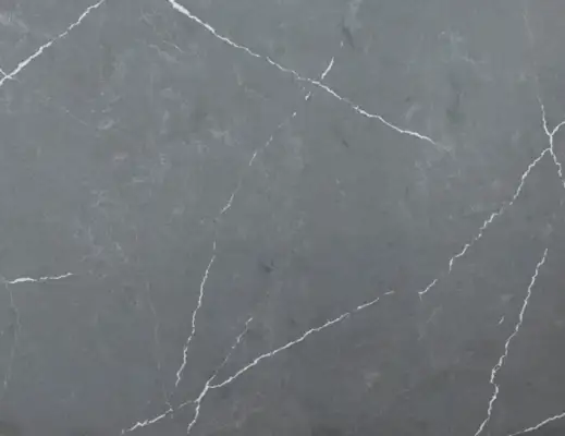 Closeup image of Marquina Grigio Grey Quartz countertop slab
