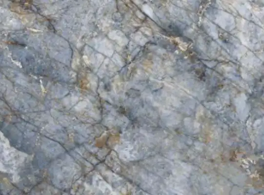 Closeup image of Stratus Porcelain Azul Cascade Blue Porcelain countertop slab
