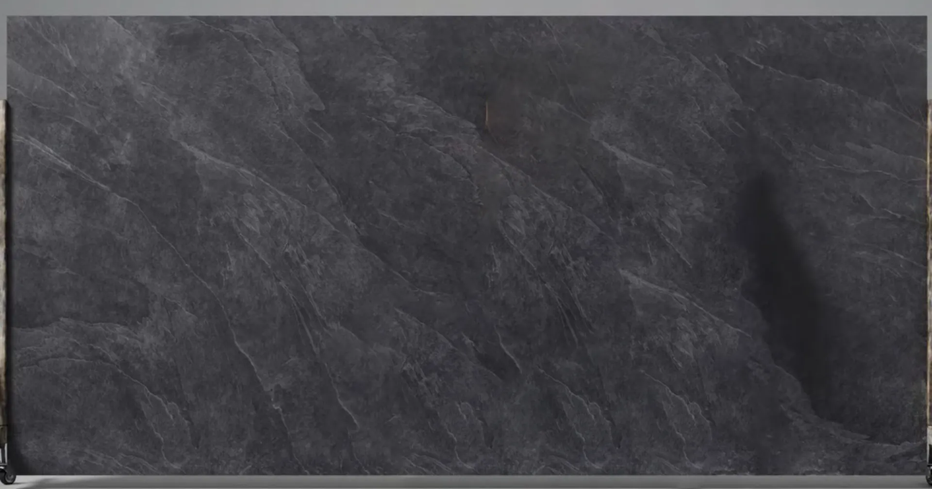 Closeup image of Stratus Porcelain Basaltino Slate Grey Porcelain countertop slab