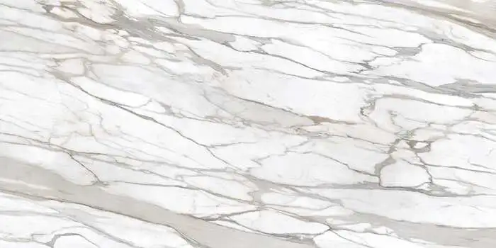 Closeup image of Stratus Porcelain Calacatta Borghini White Porcelain countertop slab