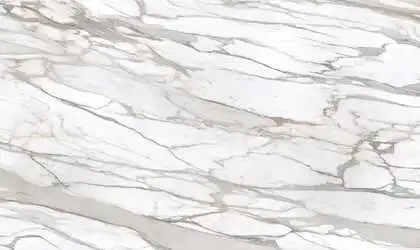 Closeup image of Stratus Porcelain Calacatta Borghini White Porcelain countertop slab