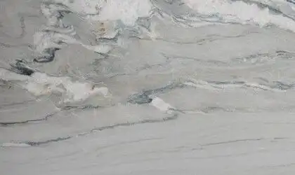 Closeup image of Macaubus Fantasy Grey Quartzite countertop slab Stone Countertop