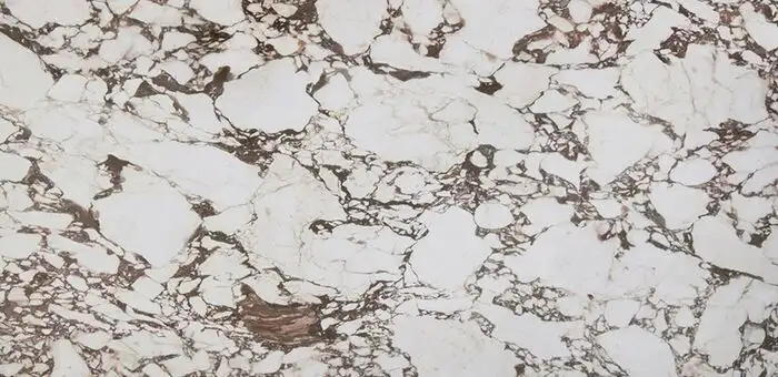 Closeup image of Stratus Porcelain Calacatta Viola White Porcelain countertop slab