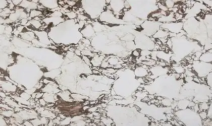 Closeup image of Stratus Porcelain Calacatta Viola White Porcelain countertop slab Stone Countertop