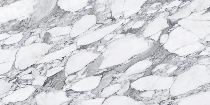 Closeup image of Stratus Porcelain Corchia White Porcelain countertop slab