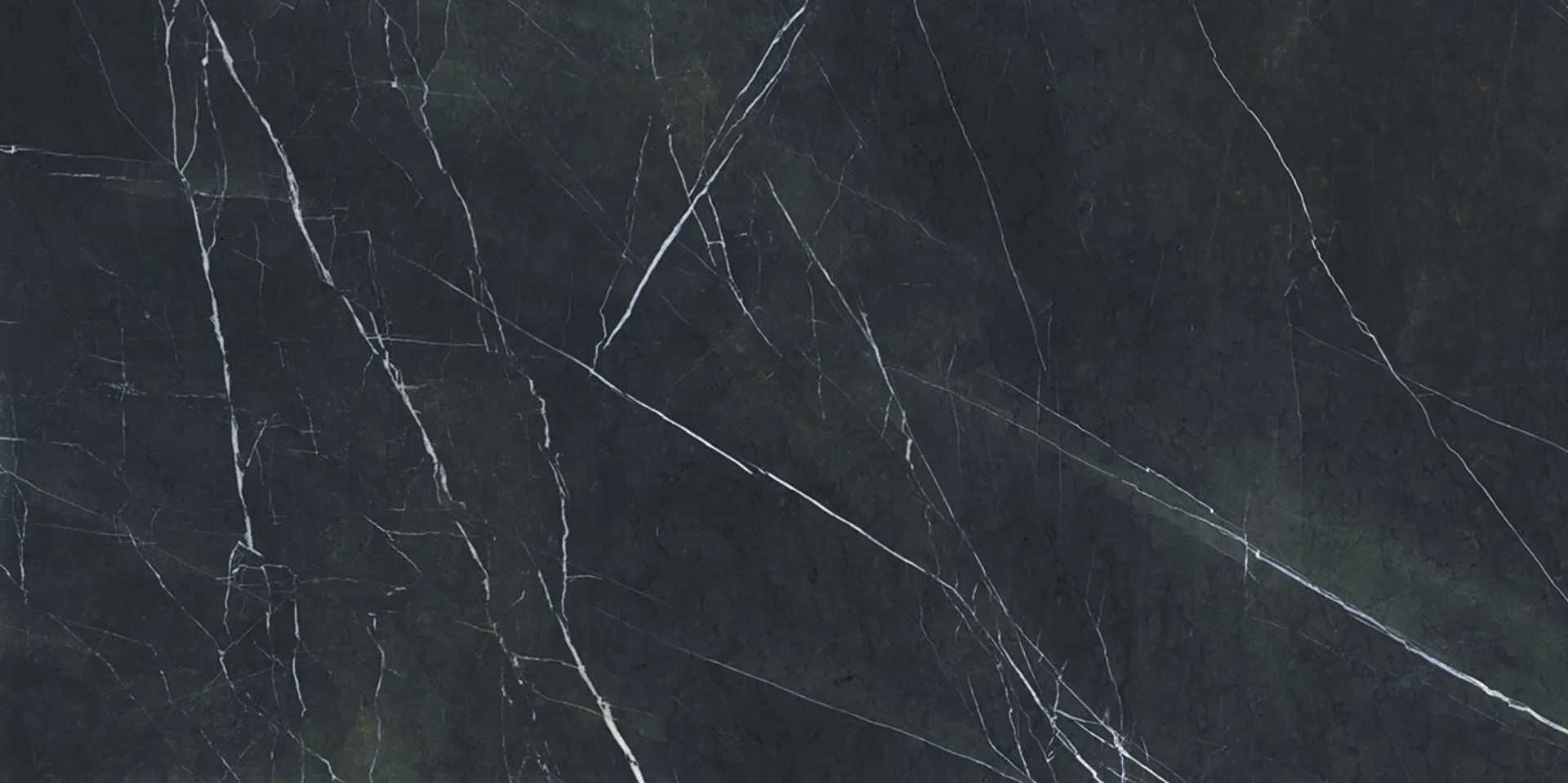 Closeup image of Stratus Porcelain Pietra Black Black Porcelain countertop slab