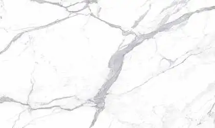 Closeup image of Stratus Porcelain Statuario Super Extra White Porcelain countertop slab