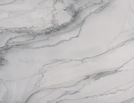 Closeup image of Statuario Quartzite Grey Quartzite countertop slab