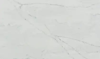 Closeup image of Vicostone Marino White Quartz countertop slab Stone Countertop